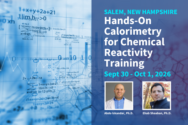 Hands-On Calorimetry for Chemical Reactivity Training Sept 2026