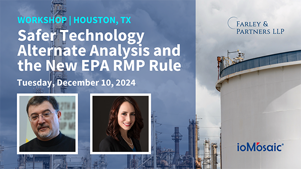 Safer Technology Alternate Analysis and the New EPA RMP Rule Workshop