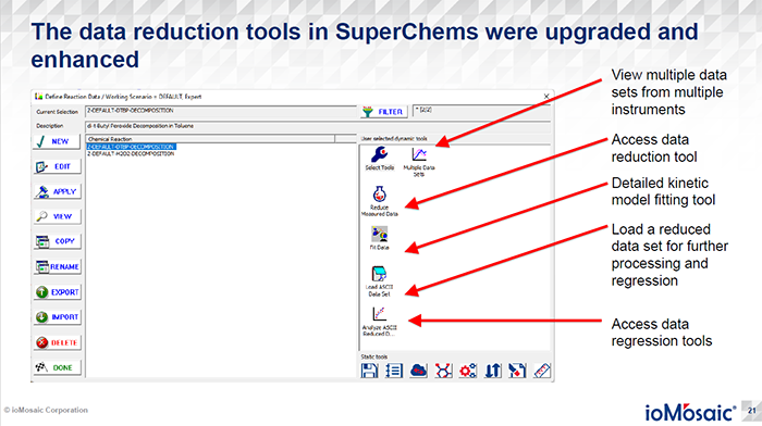SuperChems™ v11.5 data reduction tools now upgraded and enhanced